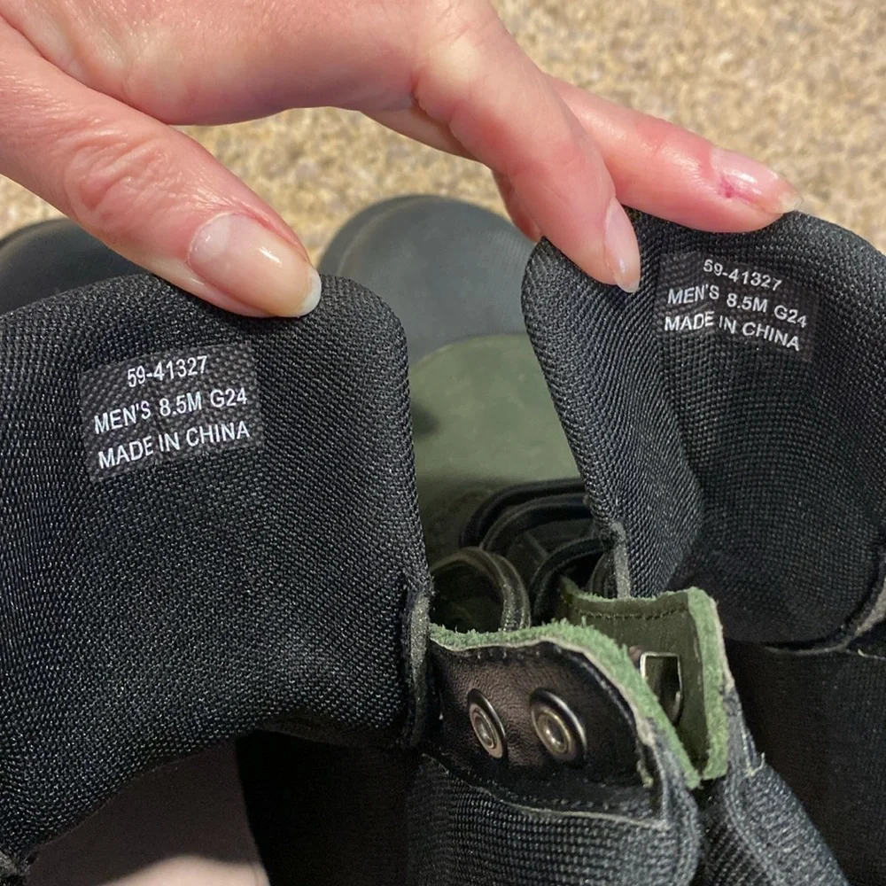 Johnston & Murphy Elemental Cap Boots (Missing Innersoles) 8.5M Work Boot Olive